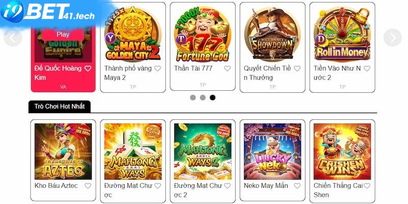 I9BET với kho tàng trò chơi hấp dẫn cùng tỷ lệ ăn thưởng cực cao